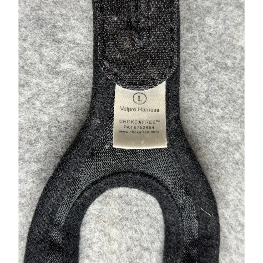 ChokeFree Velpro Mesh Pet Harness Black Step In No Choke Dog Cat Size L